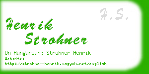 henrik strohner business card